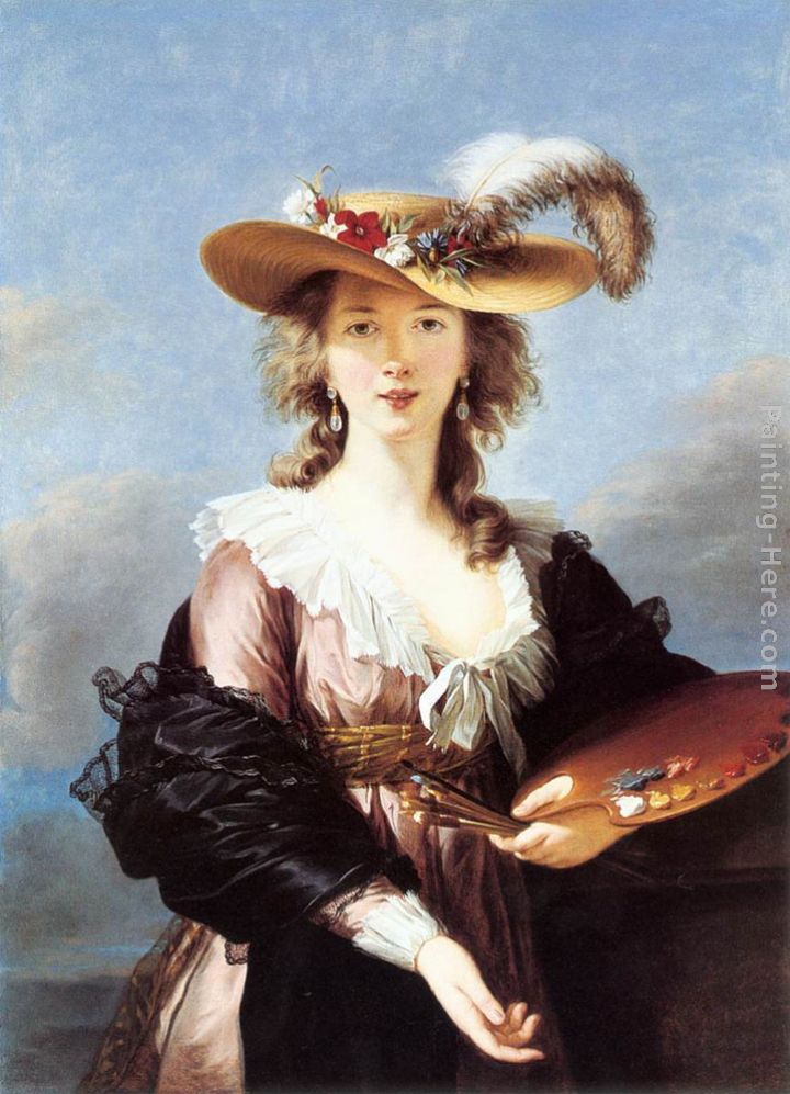 Elisabeth Louise Vigee-Le Brun Self Portrait in a Straw Hat